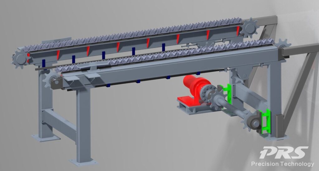 conveyor of removed cathodes model