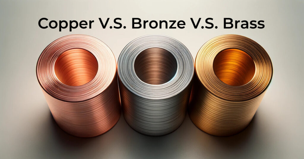 difference between copper bronze and brass