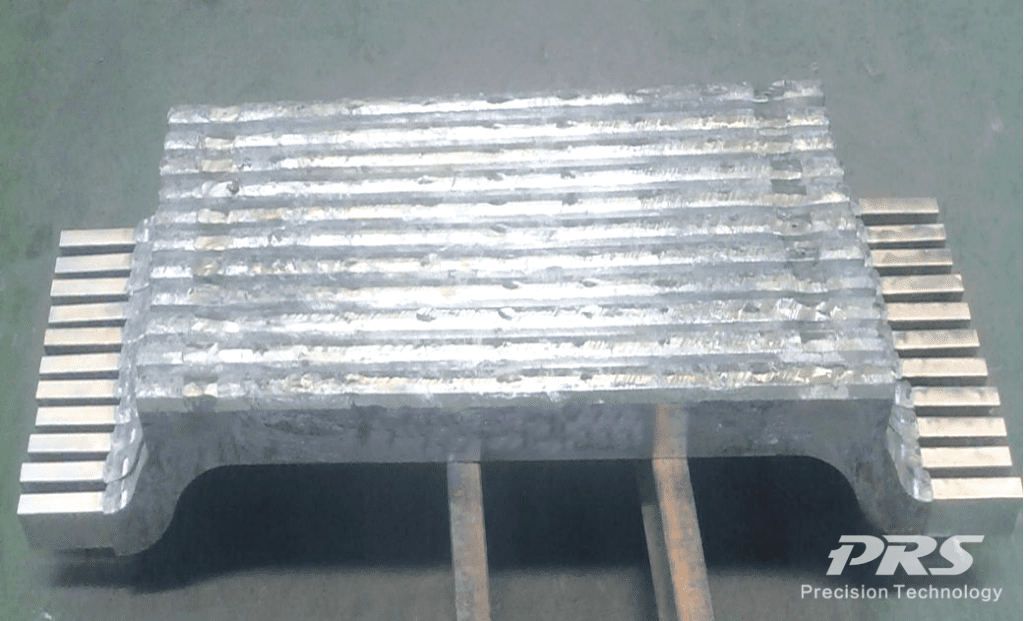 The lead alloy coating on the copper rod